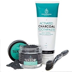 Activated Charcoal Teeth Whitening Kit Toothpaste